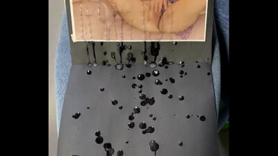 Cum tribute for a whore on a sofa