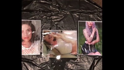 Cum tribute onto 3 skanks on my shower floor