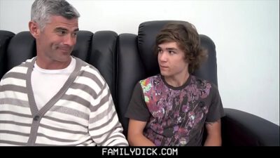FamilyDick – StepDad Walks In on Guy With The Boy Next Door And Fucks Them Both