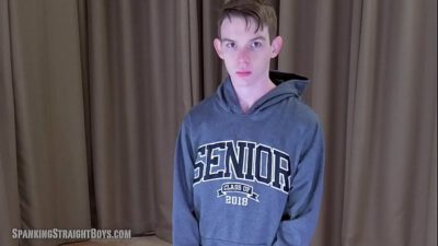 Straight Young Man Lectured and Spanked Hard