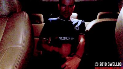 Straight latino soccer player tricked to jerk and cum to porn in my car