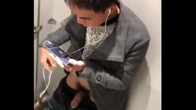 Asian Guy Cleaning Up