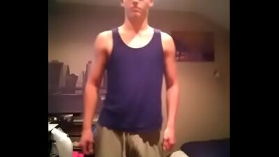 Blond teen strip tease