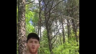 Ginger beard nude in the wood (cum eating)