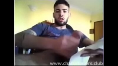 Hot Bearded Guy Jerking Off