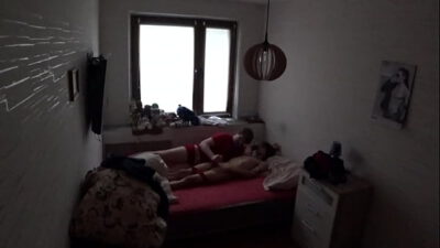 Finally caught my crypto-gay colleagues on a set up camera while sleepover in my place