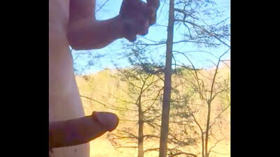 Me Jerking off Naked in the Woods
