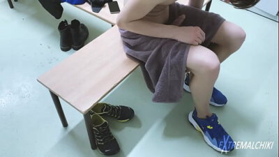College locker room boy