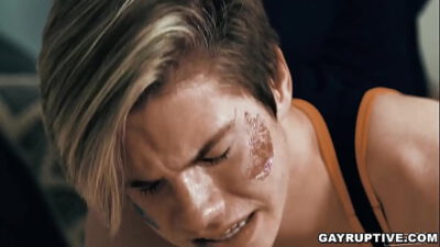 Pierce Paris catches his stepson, Jordan Lake wearing a skimpy outfit. Pierce tells Jordan to get inside o give him a real lesson in how to suck cock!