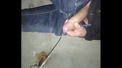 Some snowy night pissing outside