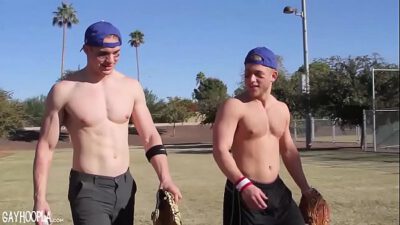 Baseball Buddies Fuck After Practice. HOT PLAYERS!