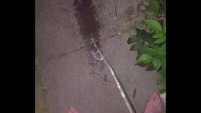 Chubby Gay Guy, Pissing Outdoors