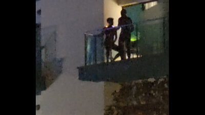 Guys caught fucking on the balcony