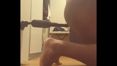 Playing with anal toy